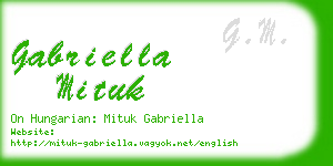 gabriella mituk business card